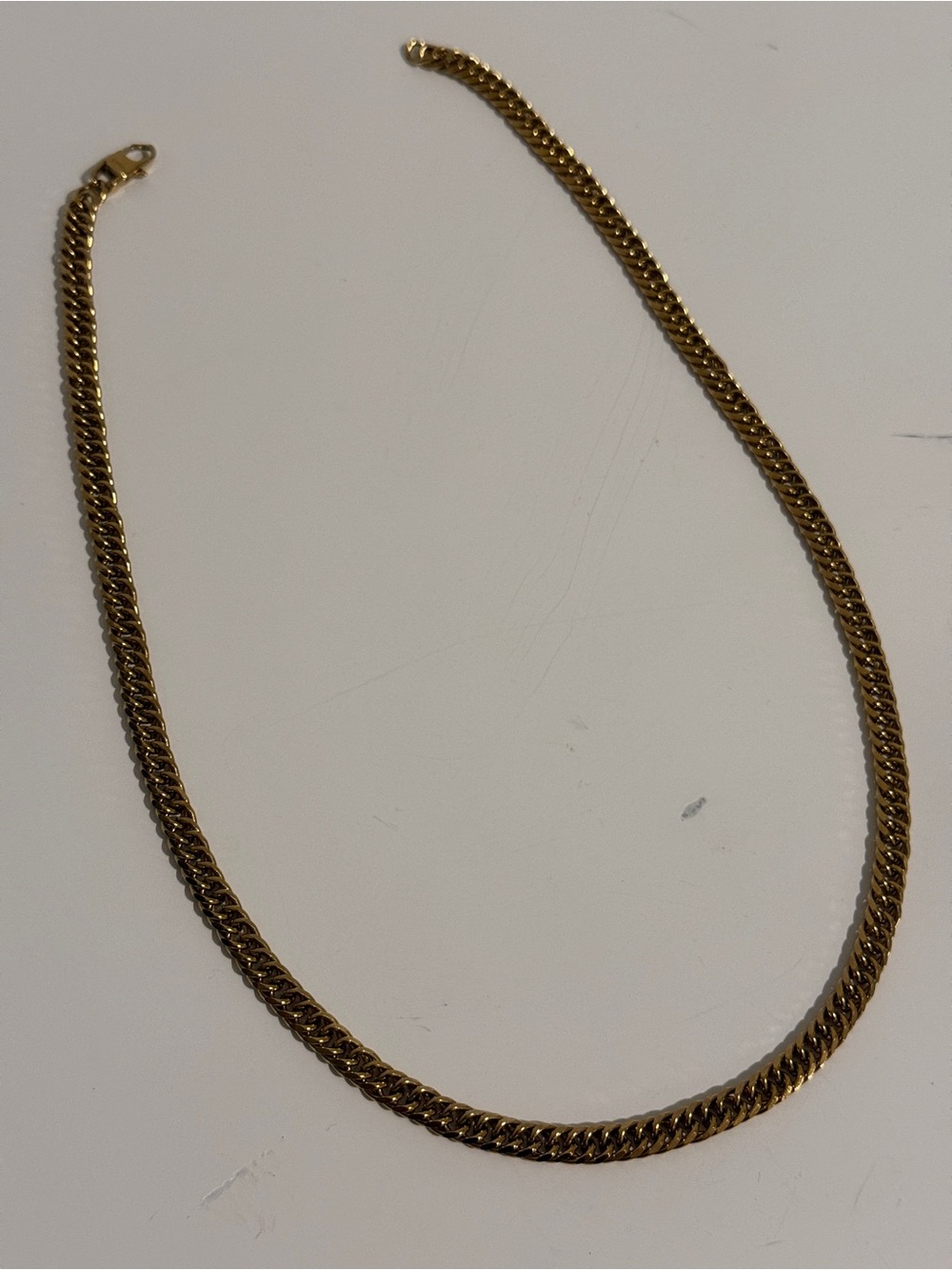 Gold Tone Chain Necklace - Classic Curb Link